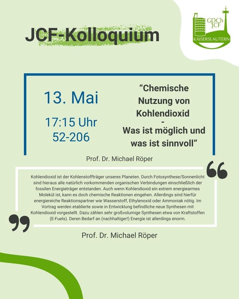 Kolloquium JCF-Kaiserslautern
