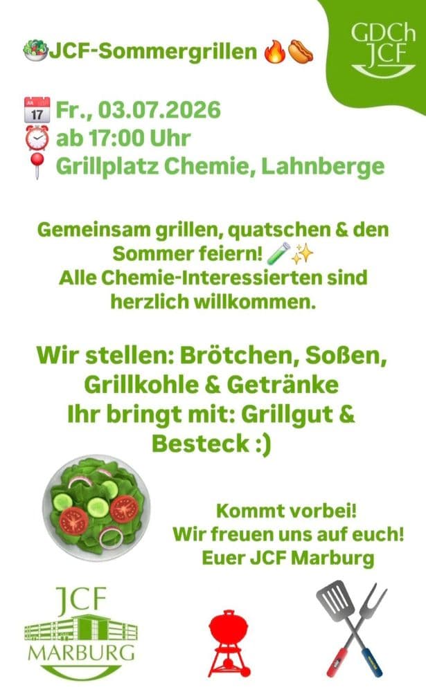Sommergrillen & Connecten – das letzte große JCF-Event vor der Sommerpause 🧪🔥