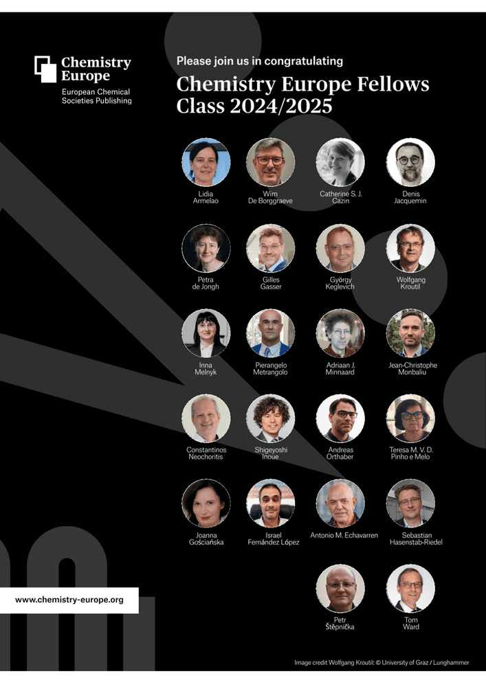 Chemistry Europe Announces Fellows Class 2024-2025