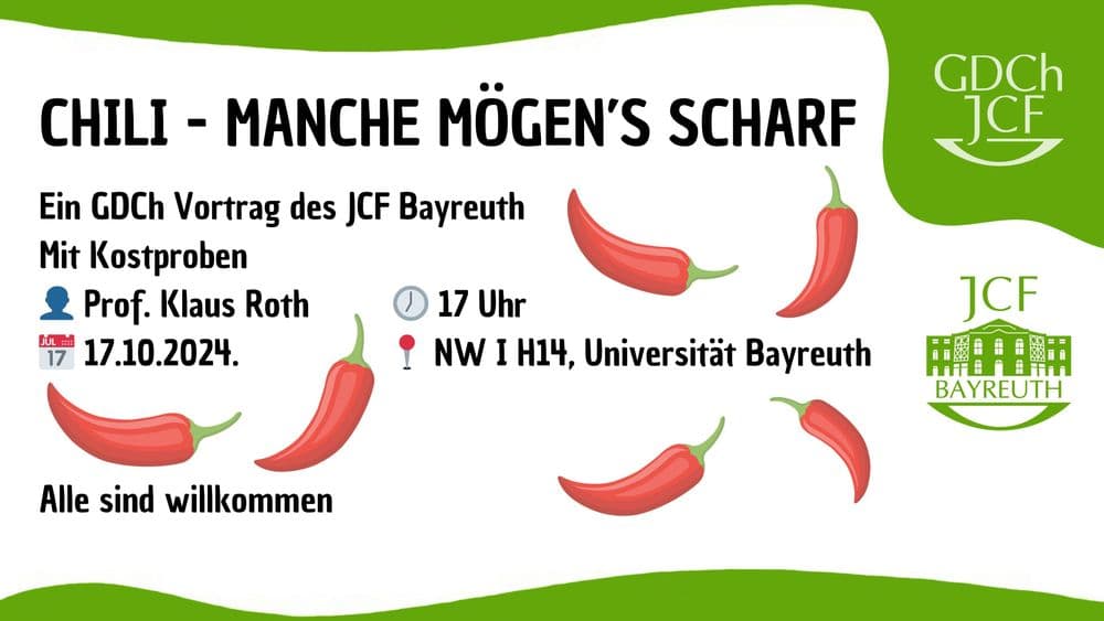 Einladung zum Vortrag: “Chili – Manche mögen’s scharf”