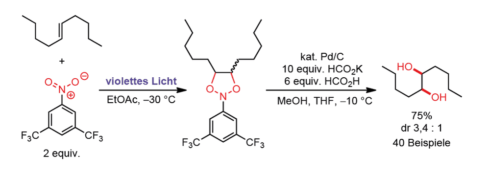 Dihydroxylierung mit Nitroaromaten