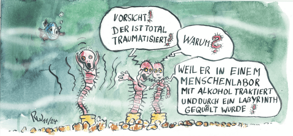 Alkoholtest für Würmer