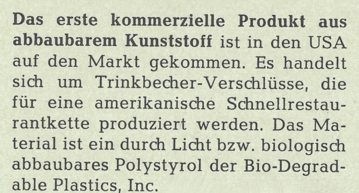 Bioabbaubarer Kunststoff