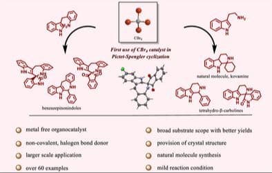CBr4 as an Efficient Halogen Bond Donor Catalyst in Pictet–Spengler Cyclizations: A Metal‐Free Approach to the Synthesis of Benzazepinoindoles and Tetrahydro‐β‐carbolines