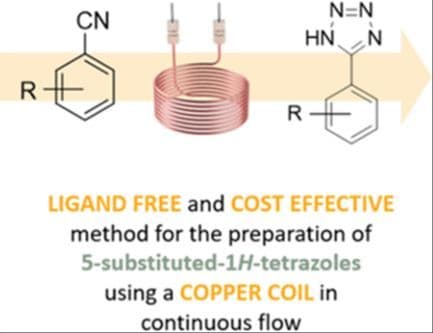 Copper Coils as Efficient and Inexpensive Reactors for the Synthesis of Tetrazoles in Flow Chemistry
