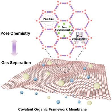 Covalent Organic Framework Membranes for Gas Separation: Pore Chemistry Perspective