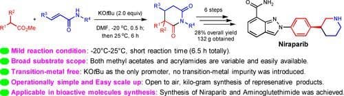 Facile and Practical Synthesis of Substituted Piperidine‐2,6‐Diones Under Transition‐Metal Free Condition