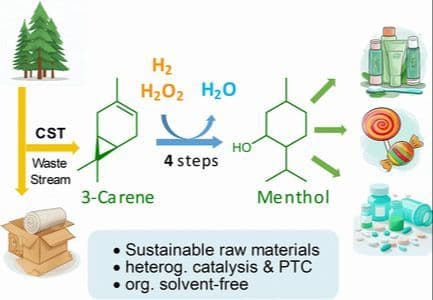 From Turpentine to (−)‐Menthol: A New Approach