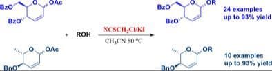 Halogen Bonding‐Mediated Glycosylation of 2,3‐Unsaturated Glycosyl Acetates via NCSCH2Cl/KI