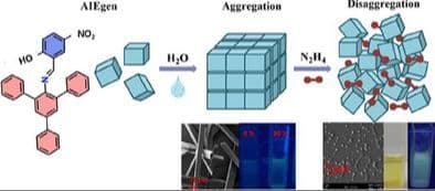 In Vitro and In Live‐Cell Rapid Hydrazine Detection by Disaggregation of the AIEgen Microstructure