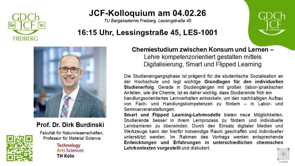Chemiestudium zwischen Konsum und Lernen - Lehre kompetenzorientiert gestalten mittels Digitalisierung, Smart und Flipped Learning