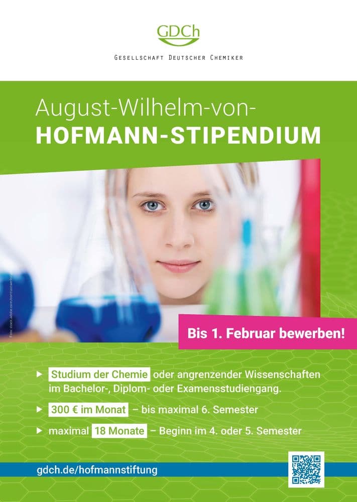 GDCh-Stiftung schreibt Stipendien für Chemiestudierende aus