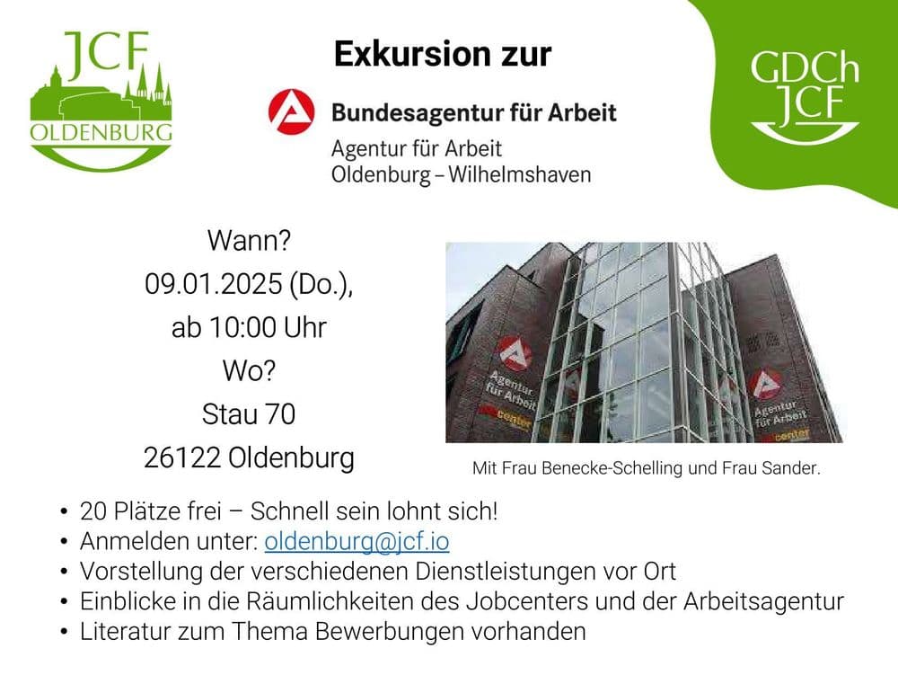 Exkursion zur Bundesagentur für Arbeit in Oldenburg