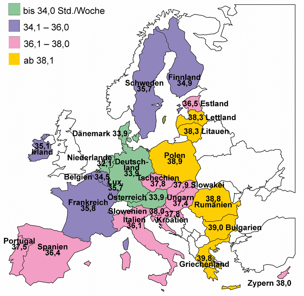 Arbeitszeit in der EU