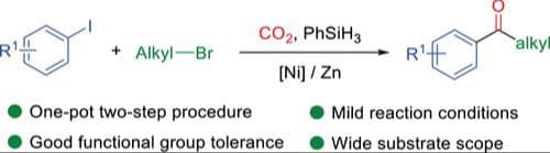 Nickel‐Catalyzed Carbonylative Cross‐Electrophile Aryl Alkyl Ketones Synthesis with CO2 as a CO Surrogate