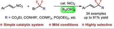 Nickel(II) Chloride Catalyzed and Tetrahydroxydiboron Promoted Denitrative Difluoroalkylation of β‐Nitrovinylarene