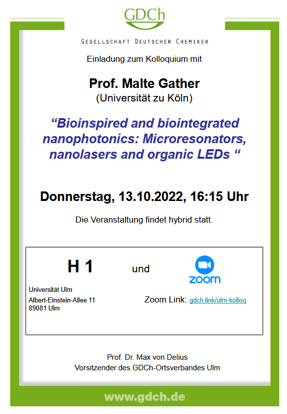“Bioinspired and biointegrated nanophotonics: Microresonators, nanolasers and organic LEDs“