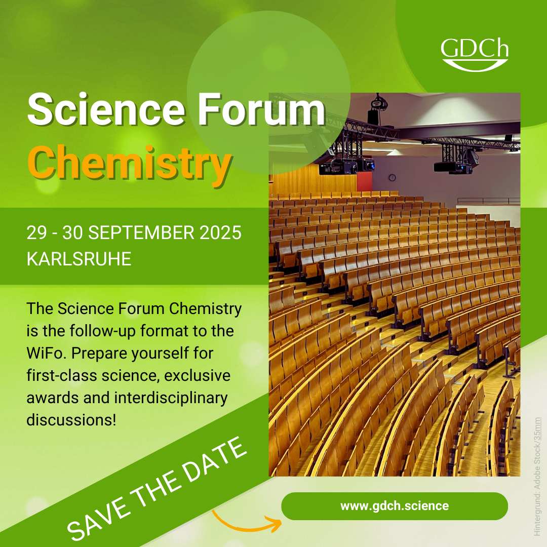 Save the date: Science Forum Chemistry 29. – 30. September 2025, Karlsruhe